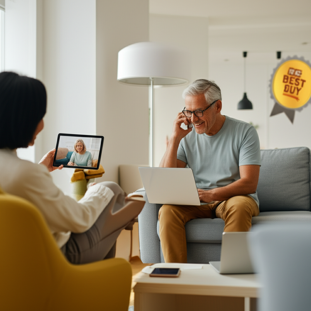Generate a high-quality, relevant image prompt for an article about: Singtel Senior Broadband: Exclu