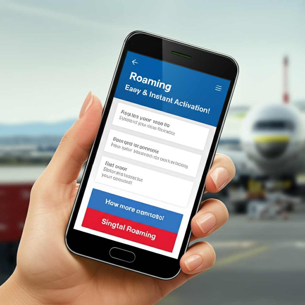 Generate a high-quality, relevant image prompt for an article about: Singtel Roaming: Easy & Instant