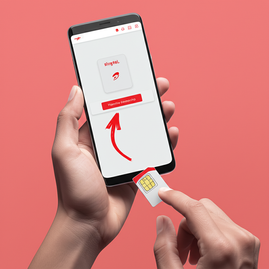 Generate a high-quality, relevant image prompt for an article about: Transfer Singtel Ownership: Sim