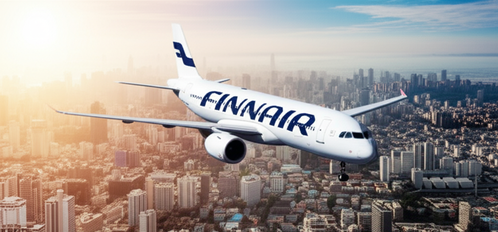 Generate a high-quality, relevant image prompt for an article about: Finnair Singapore Flights: Rout