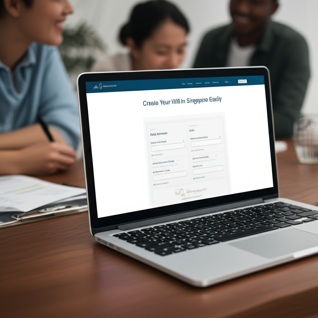 Generate a high-quality, relevant image prompt for an article about: Create Your Will in Singapore E